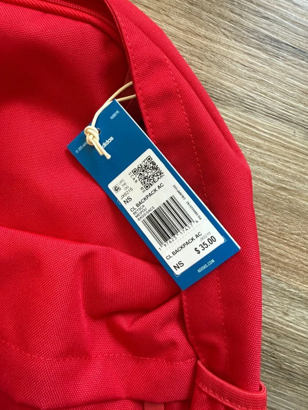 Adidas men’s Adicolor Classic Backpack Travel Bag Red New